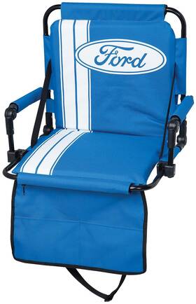 Frd-40064 Summit Gifts Folding Chair Stadium Seat Polyester Blue Ford Logo Each