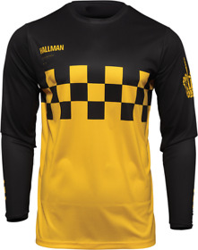 2910-6587 Thor 22 Hallman Differ Cheq Jersey Small Yellow Black