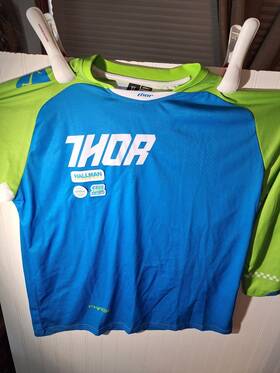 Thor 2910-3555 Nos Blue Green Phase Ramble Mx Motocross Jersey Adult Xl 2016