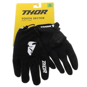 33321515 Thor Youth Black Sector Gloves Large