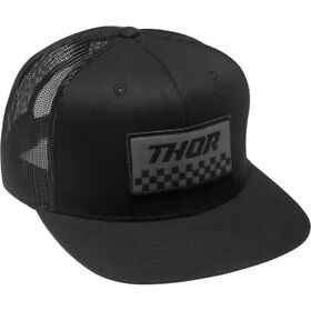 2501-3672 Thor Checkers Snapback Hat Osfa Black Charcoal