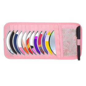 599693 Trinkrittey 3 Arwgsble Cd Holder For Car Visor Vehicle Sun Organizer Large Pink