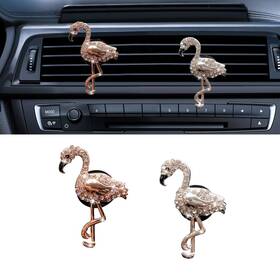 Uhanbut Uhanbut-unb-097 2pcs Bling Flamingo Car Dashboard Air Vent Trim Multicolor