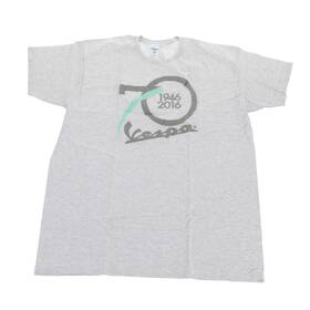606448m06g Vespa 70 Year Annivsery T-shirt Gray Xxl