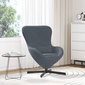 42002757 Vidaxl Egg Chair Dark Grey Velvet