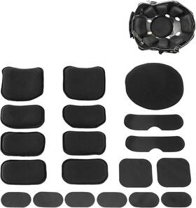 Hp-0211 Yosoo Health Gear Helmet Pads Kit Motorcycle Padding 19pcs Evoshield Black