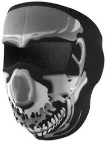 Wnfm023 Zan Headgear Full Face Motorcycle Mask Chrome Skull