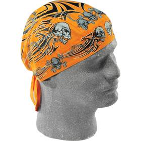 Z669 Zan Flydanna Orange Tribal Skull