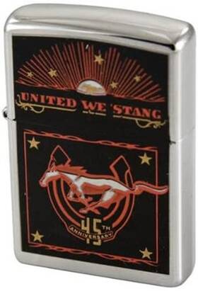 Zp-24668 Zippo Mustang 45th Anniversary United We Stang Lighter Ships Free To The Usa