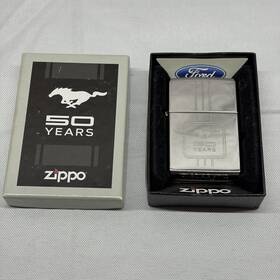 Zp-28542 Zippo Ford Mustang 50 Anniversary Lighter Preowned