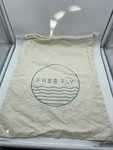 Free Fly Medium Cream Knit Drawstring Bag 12"X17" Reusable. Fixed Price $18.00.