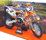 Newray 1:6 Scale Red Bull Ktm 450SX-F Cooper Web Dirt Bike Orange. Fixed Price $61.26.