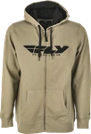 Fly Racing 354-0194L Corporate Zip Up Hoodie Tan/black Lg. Fixed Price $62.17.