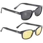 2 Pair Of Pacific Coast X-kd's Biker Sunglasses Black Frame Smoke & Yellow Lens. Fixed Price $25.25.