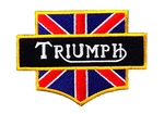 Triumph Embroidered Patch Iron/sew 3-3/4"X 2-3/4" Motorcycles Bonneville T140. Fixed Price $8.03.