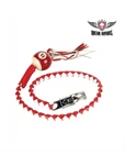 42" White And Red Fringed Get Back Whip With Pool Ball For Motorcycles. Fixed Price $31.95.