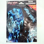 New Lethal Threat Flaming Skull Decals 4 Pack Blue Devil Angel Heart 2009 9" 2". Fixed Price $6.79.