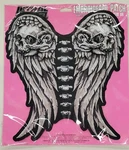 New Lethal Threat Angel Skull Wings Embroidered Patch 11.5"X12.5" LT30209. Fixed Price $29.95.