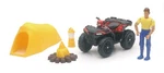New Ray Toys 1:18 Scale Camper With Sportsman XP1000 SS-37436. Fixed Price $22.99.
