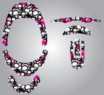 Graphics Kit For Leatt Brace Pink Skull Design Stickers Decals. Fixed Price $57.23.