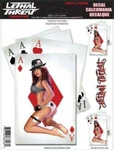 New Lethal Threat Poker The Rear Pin-up Vinyl Decal Sticker 6"X6" LT88098. Fixed Price $6.95.