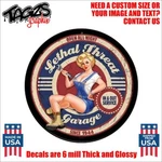 Pinup Girl Lethal Threat Funny Printed & Laminated Window Decal Sticker Car. Fixed Price $21.99.