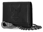 Harley-davidson Men's Embossed Eagle Tri-fold Snap Chain Wallet Black MWM040/08. Fixed Price $62.50.