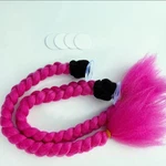 1 Pc 22 Inches Pink Helmet Pigtail Braids With Detachable Suction Cup. Fixed Price $13.99.