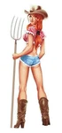 New Lethal Threat Farm Girl Pin-up Decal Sticker 3"X10" LT00591. Fixed Price $5.95.