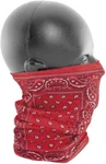 Zan Headgear T106 Polyester Motley Tube Red Paisley Face Covering. Fixed Price $12.95.