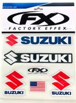 Factory Effex Suzuki Iron-on Logo Sheet 28-82400 New. Fixed Price $29.95.