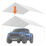Vevor 10 X 20 Ft Carport Replacement Canopy Cover, Garage Top Tent Shelter Tarp. Fixed Price $62.50.