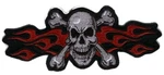 Nwot Lethal Threat Red Flame Skull Patch 2.5"X6" ST31012. Fixed Price $5.95.