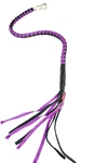 Genuine Leather Motorcycle Whip Get Back With Tassels 41" Black / Purple. Fixed Price $26.99.