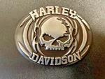 Harley-davidson Men Willie Skull Belt BUCKLE.#97830-08VM.BRUSHED Gunmetal. Fixed Price $53.45.