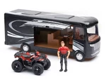 SS-37356 New Ray Toys Polaris Sportsman With Rv Van And Figurine. Fixed Price $50.99.