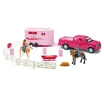 New Ray Pink Pick Up Truck & Trailer Horse Set. Fixed Price $59.14.