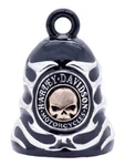 Harley-davidson Sculpted Skull & Flames Logo Ride Bell, Black Finish HRB083. Fixed Price $24.95.