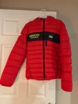 Geico Honda Crf 100% Motocross Puffer Jacket Adult Small. Fixed Price $65.00.