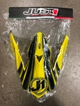 JUST1 J32 Replacement Helmet Peak Visor Raptor Yellow Large Mx Dirt Bike. Fixed Price $10.00.