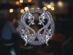 Cool Celtic Knot Twin Asian Dragon Double Exposure Icon Vinyl Decal Sticker. Fixed Price $6.99.