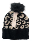 Nwt Bcbgeneration Leopard Print Knit Cuff Beanie With Pom, Osfm. Fixed Price $8.99.