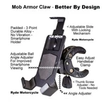 Mob Armor Claw Mount Adjustable Phone Holder Handlebar Motorcycle Atv Work Home!. Fixed Price $59.99.
