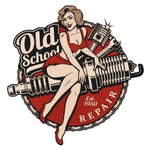Old School Vintage Retro Pin Up Girl Repair Shop Icon Vinyl Decal Sticker. Fixed Price $6.99.