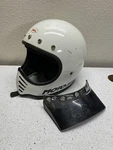 Vintage 1975 Bell Motorcycle Helmet W/visor , Size Xl 3/4 & Color White. Fixed Price $189.99.