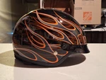 Z1R Nomad Half Shell Helmet Black W/ Orange Flames Size Xxs Motorcycle Bike. Fixed Price $115.00.