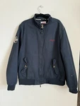 Jaguar Xkss Canvas Double Zip Navy Drivers Harrington Jacket England Uk 3XL. Fixed Price $150.00.