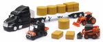 New Ray Kubota Farm Tractors & Peterbilt Flatbed Semi Playset. Fixed Price $71.97.