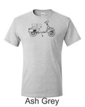 Vespa 125 Scooter Line Drawing Printed On Men's Shirt. Free Shipping !!!. Fixed Price $24.00.