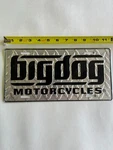 New Big Dog Motorcycles Silver Auto Metal License Plate Sealed With Plastic. Fixed Price $14.99.